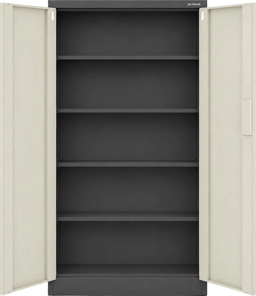Szafa biurowa metalowa z zamkiem na szyfr antracytowa/dąb sonoma, 900x1850x400 mm: DANIEL Eco Design