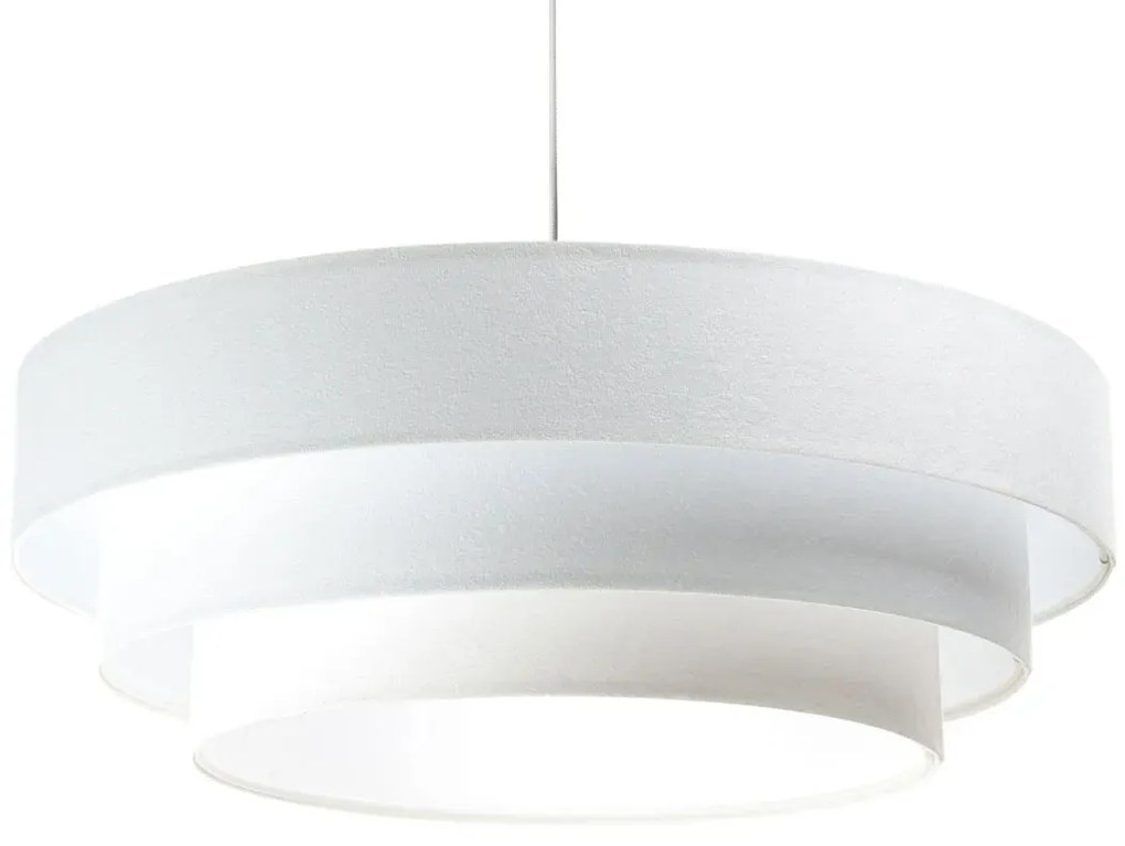 Biała skandynawska lampa wisząca welurowa - 6X S440 P0-G14