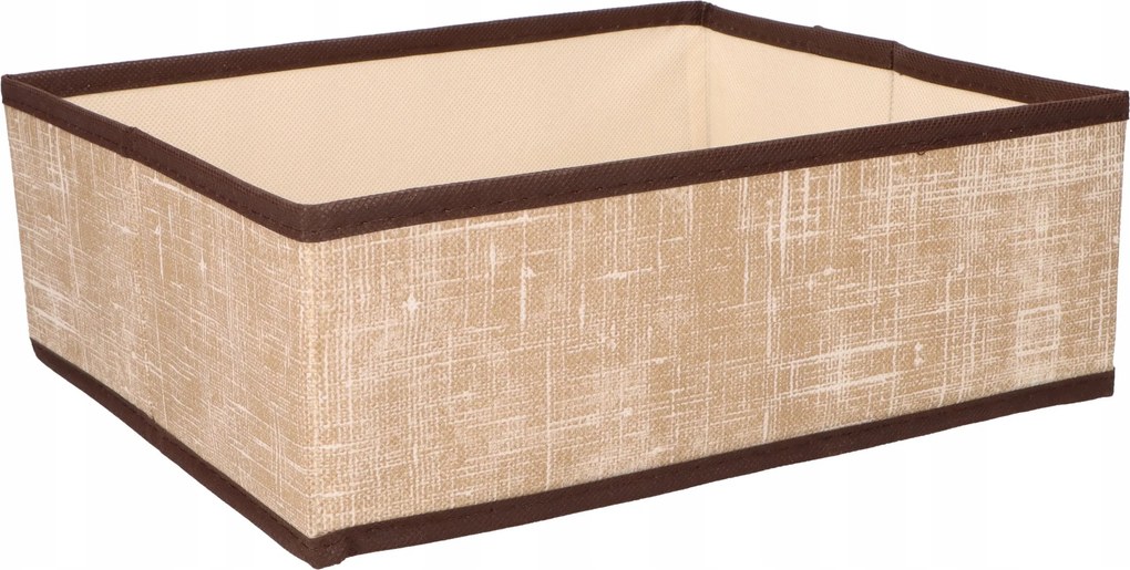 Organizer tekstylny Brązowy 28x24x10cm do szafy garderoby biura uniwersalny