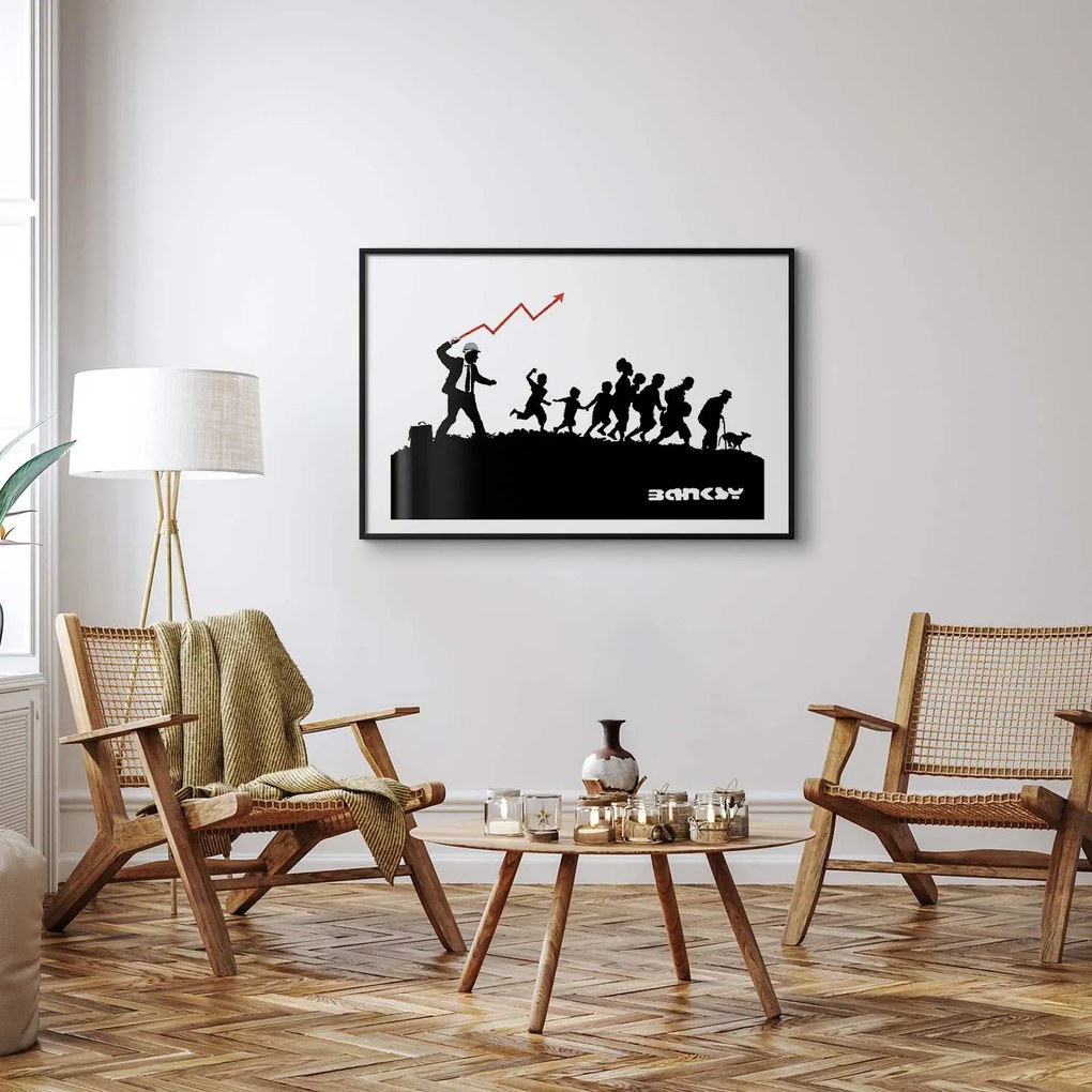 Plakat Wyścig 42x29,7 cm z ramą czarną z marginesem ARTGEIST B