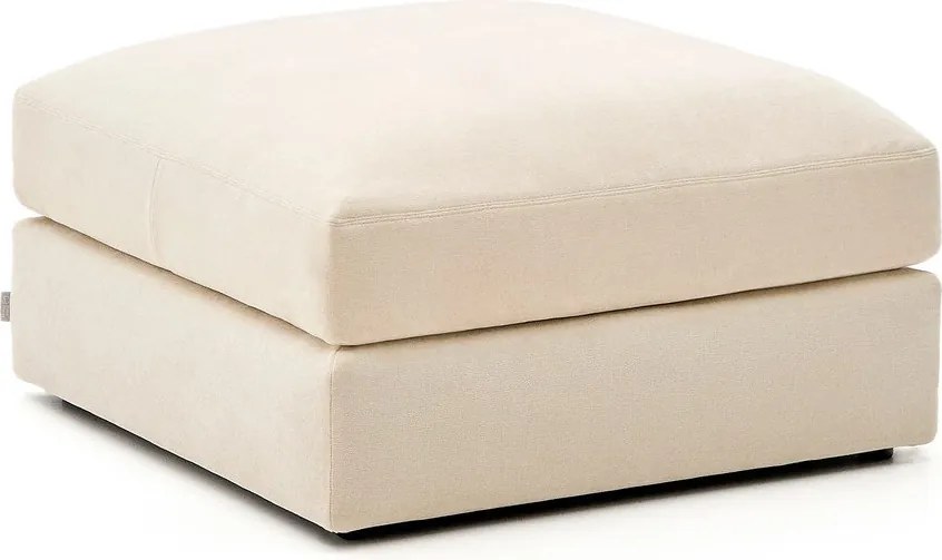 Beżowy podnóżek z tkaniny szenilowej Alea – Kave Home