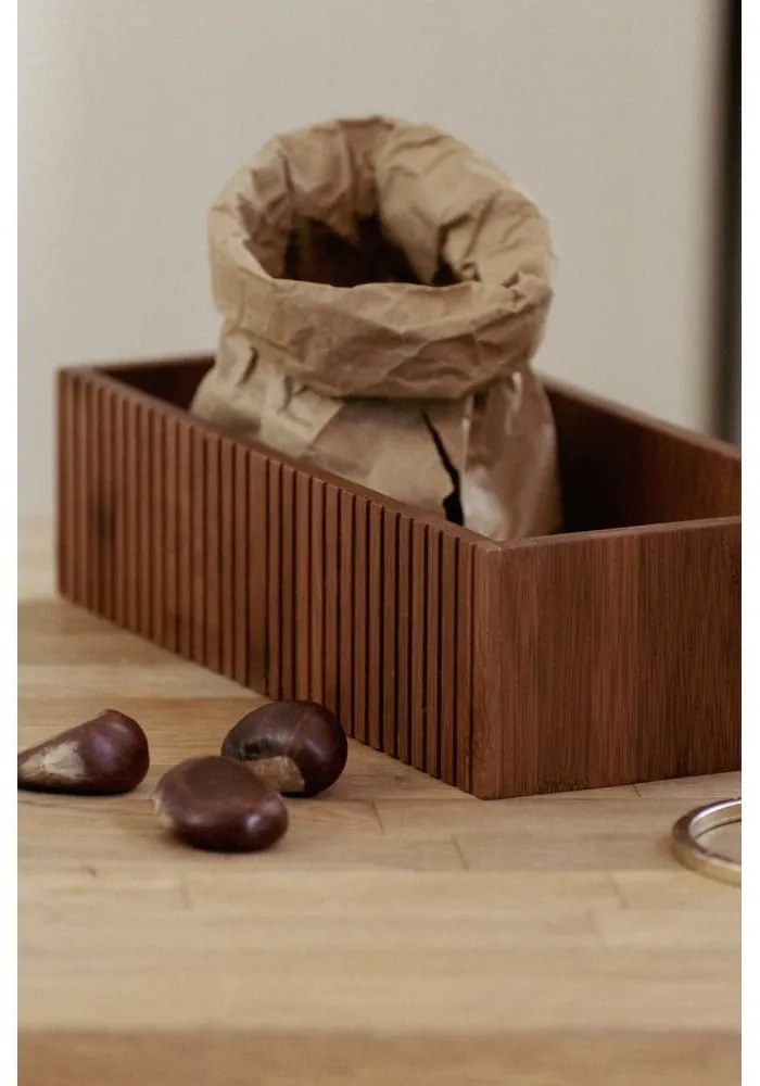 Bambusowy pojemnik w naturalnym kolorze 30x15x8 cm Mera – Wenko