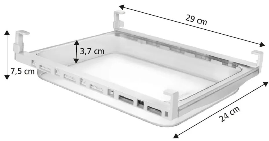 Wisząca plastikowa dodatkowa półka FlexiSpace – Tescoma