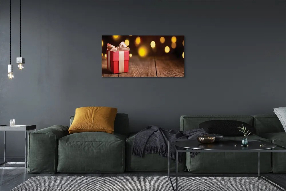 Obraz na płótnie Prezent na Deskach