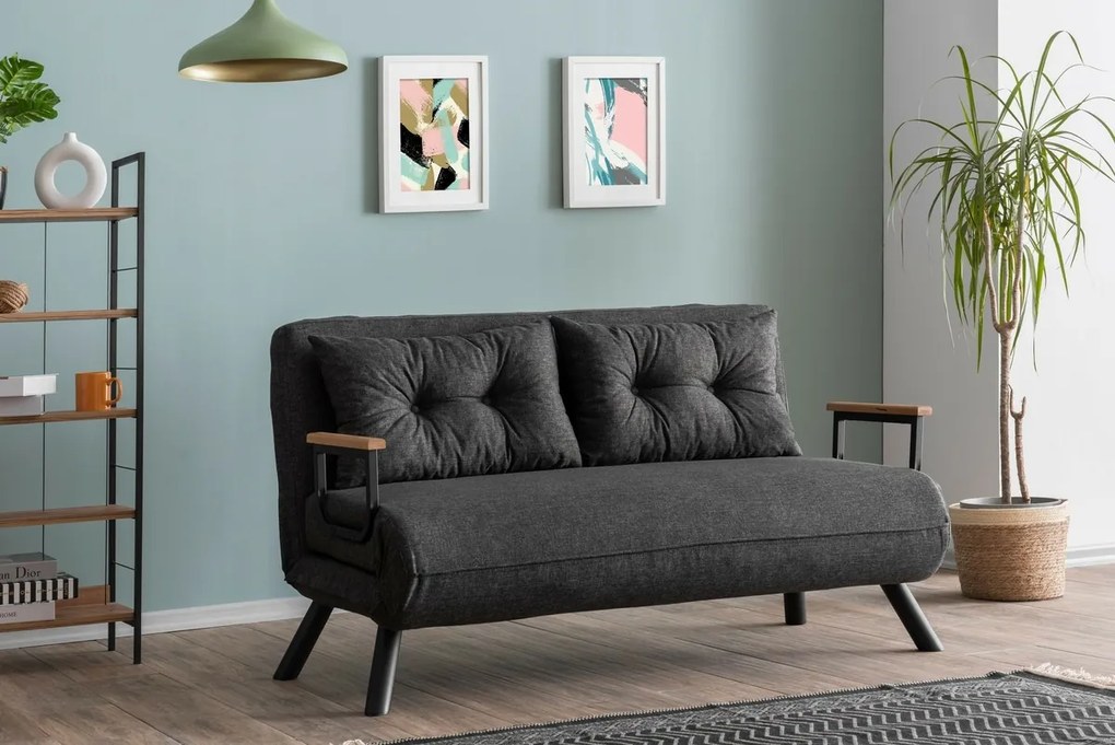 Sofa rozkładana Sando 2 ciemnoszara