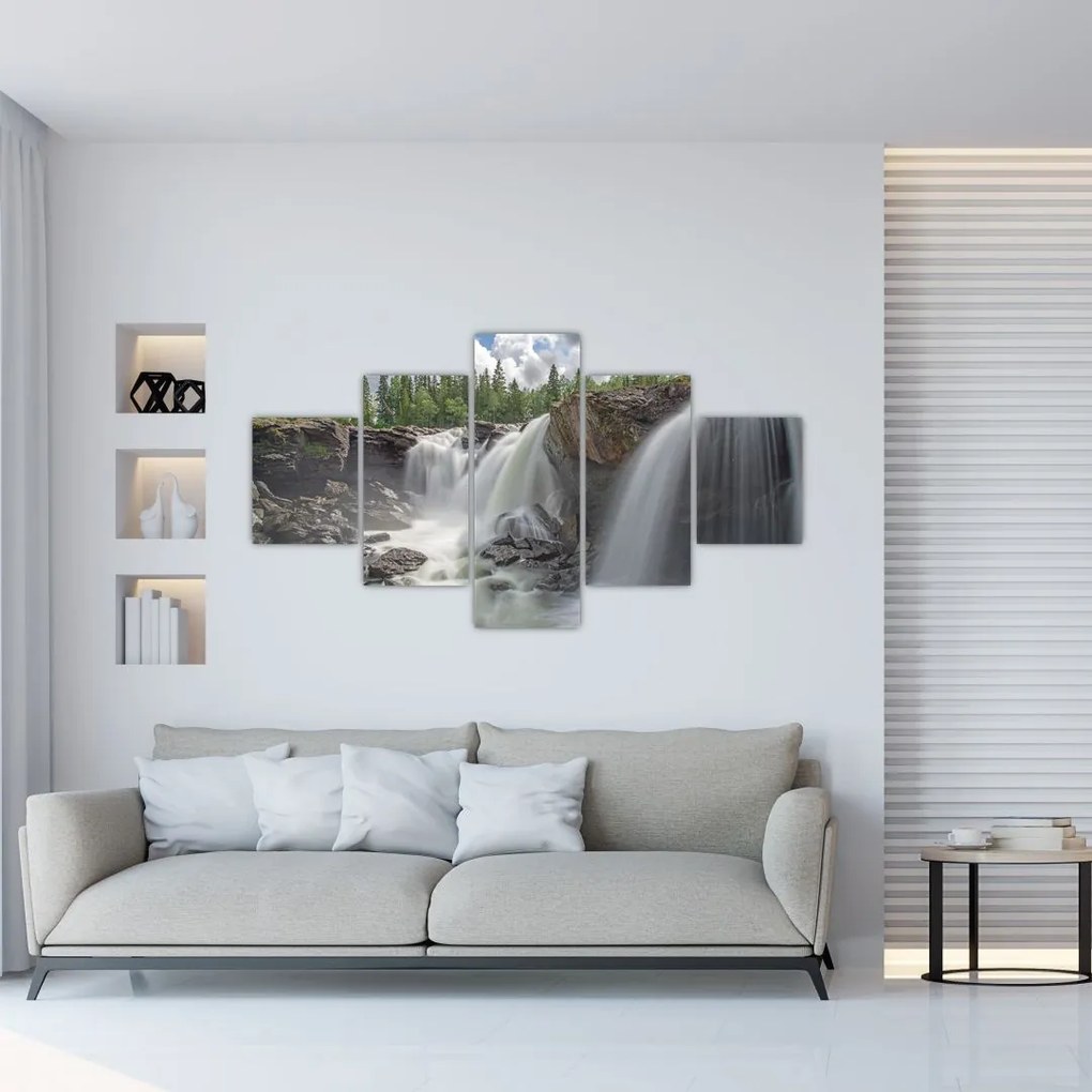 Obraz wodospadów (125x70 cm)