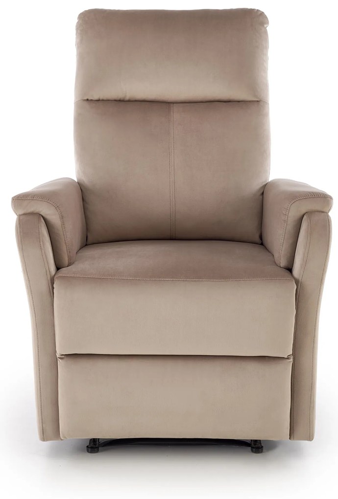 Fotel wypoczynkowy z funkcją elektrycznego rozkładania CROCUS beżowy