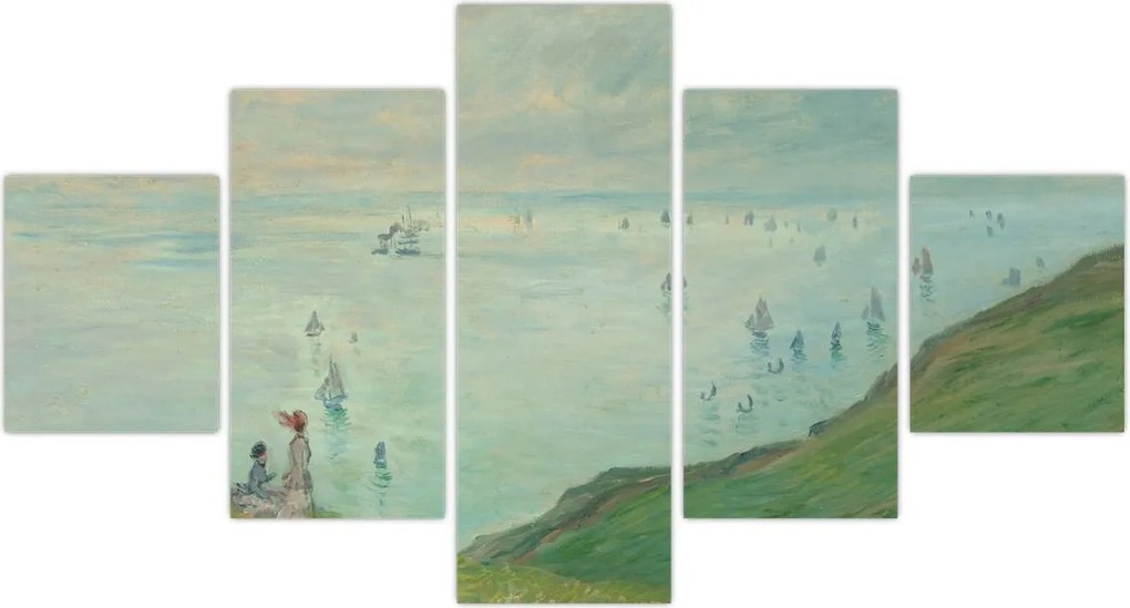 Obraz - Henri Fantin-Latour, Cliffs at Pourville, reprodukcje (125x70 cm)