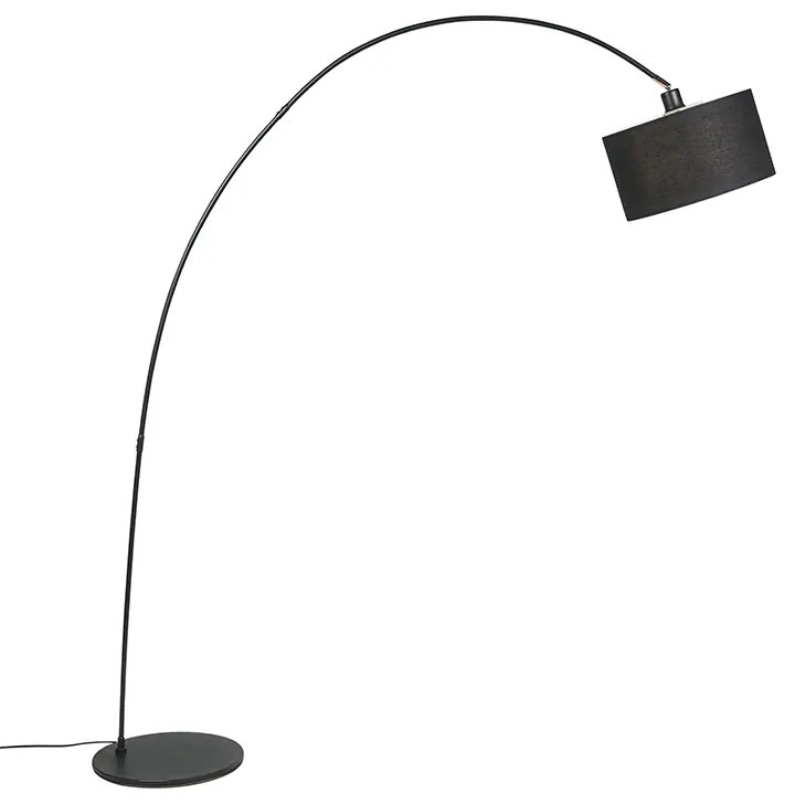Luk Inteligentna nowoczesna lampa podłogowa łukowa czarna z WiFi G95 - Vinossa Nowoczesny Oswietlenie wewnetrzne