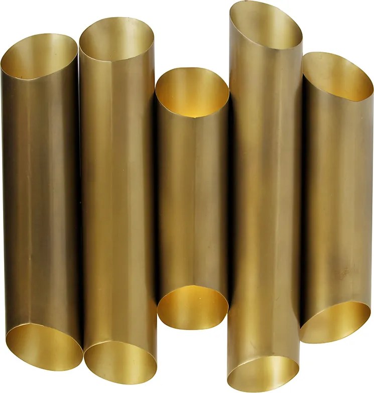 Industrialna lampa ścienna mosiężna 10-światłowa - Whistle