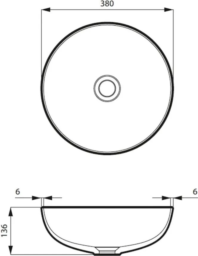 Umywalka ceramiczna nablatowa okrągła zielona 38 cm MOLIS GREEN