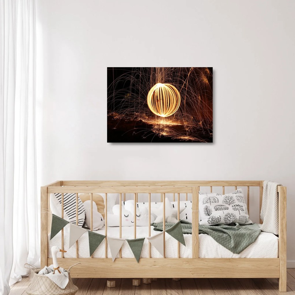 Obraz na szkle - Malowanie światłem (70x50 cm)