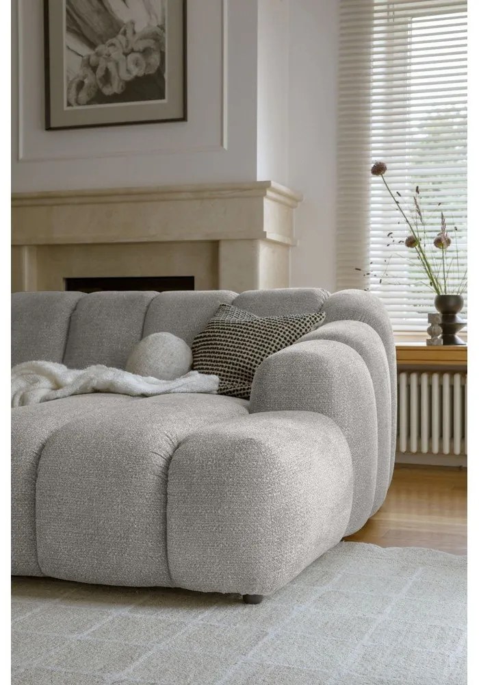 Jasnoszary narożnik (prawostronny/z szezlongiem) Shell – Miuform