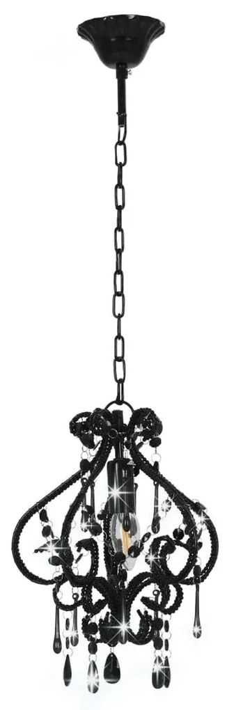 Czarna lampa sufitowa z koralikami - 21X EX168 G9-R87