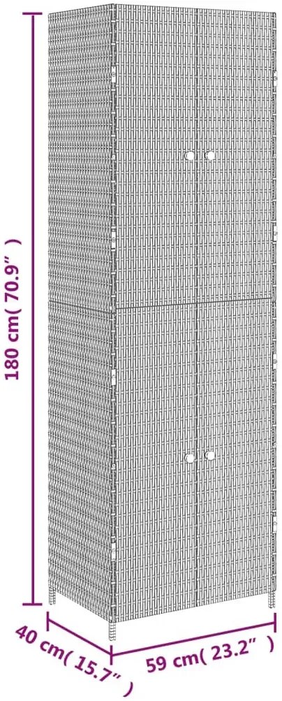 Szara pojemna szafa gospodarcza do garażu C8-G51