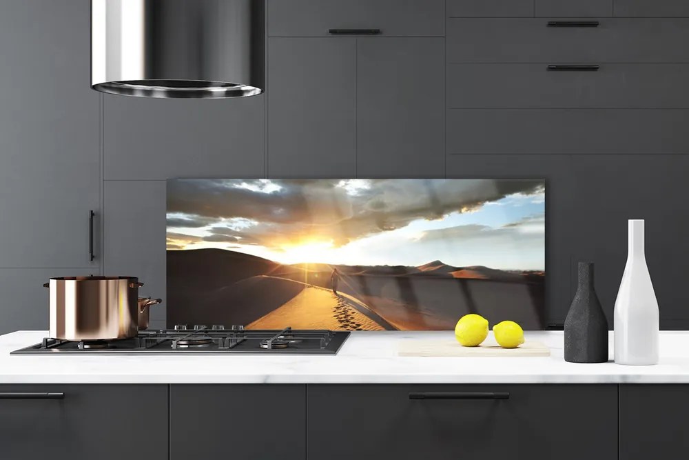 Szkło do Kuchni na Ścianę Bezkres Piaszczystej Pustyni