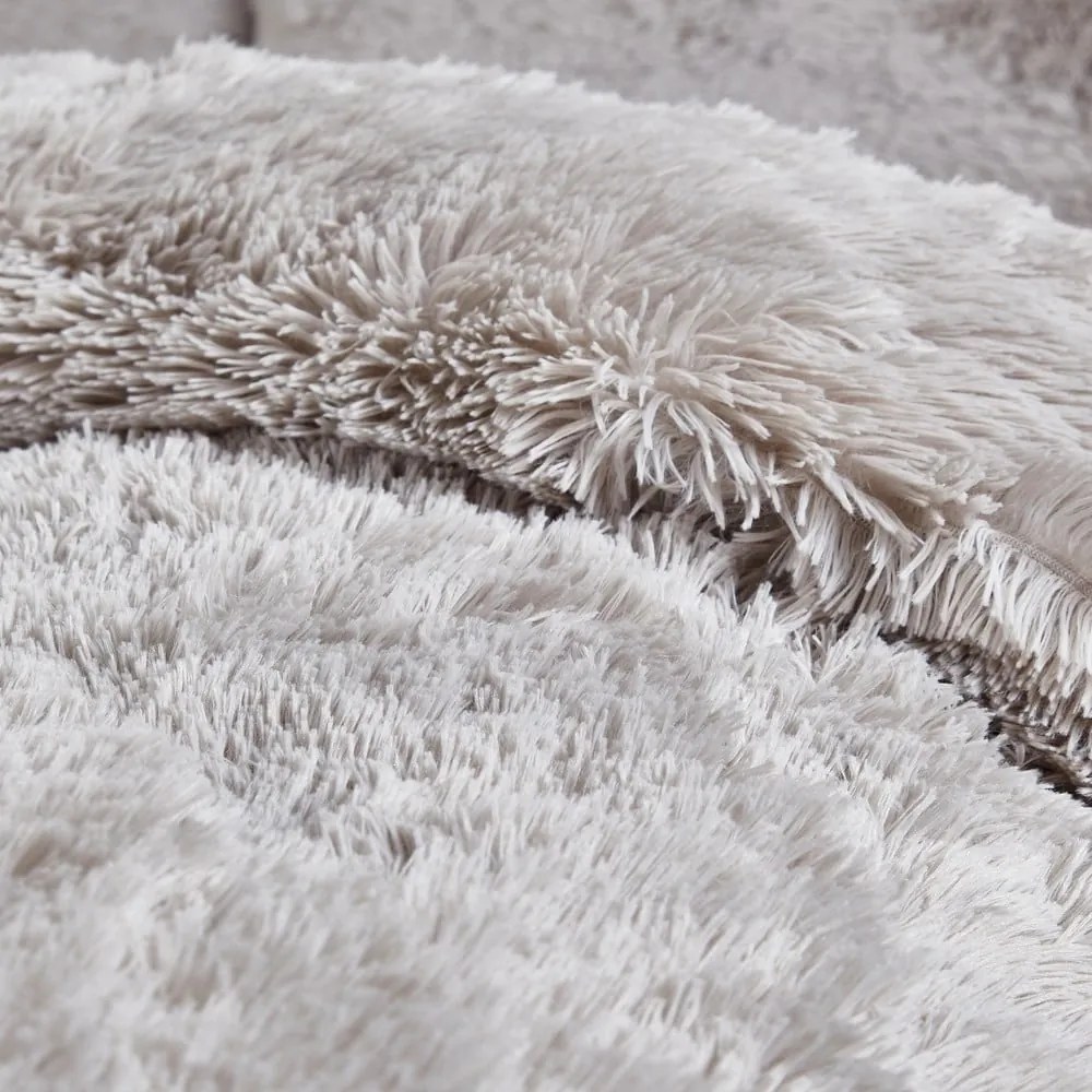 Szara przedłużona pościel dwuosobowa 230x220 cm Cuddly Deep Pile – Catherine Lansfield