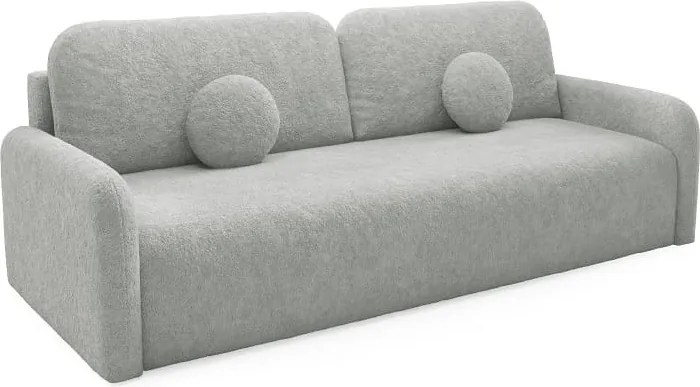 Kanapa RAVION rozkładana funkcja spania JASNY SZARY sofa