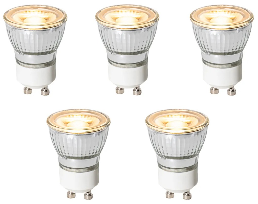 Zestaw 5 żarówek LED GU10 3-stopniowo ściemnialnych 35mm 4W 220 lm 2700K