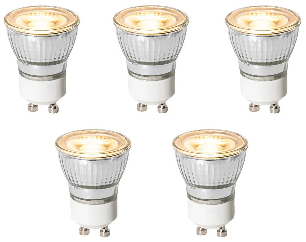 Zestaw 5 żarówek LED GU10 z 3-stopniową regulacją jasności 35 mm 4 W 220 lm 2700 K