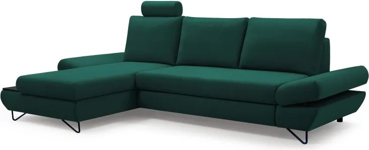 Narożnik LOFT z funkcją spania Regulowane zagłówki i podłokietniki Lewa strona Monolith 37