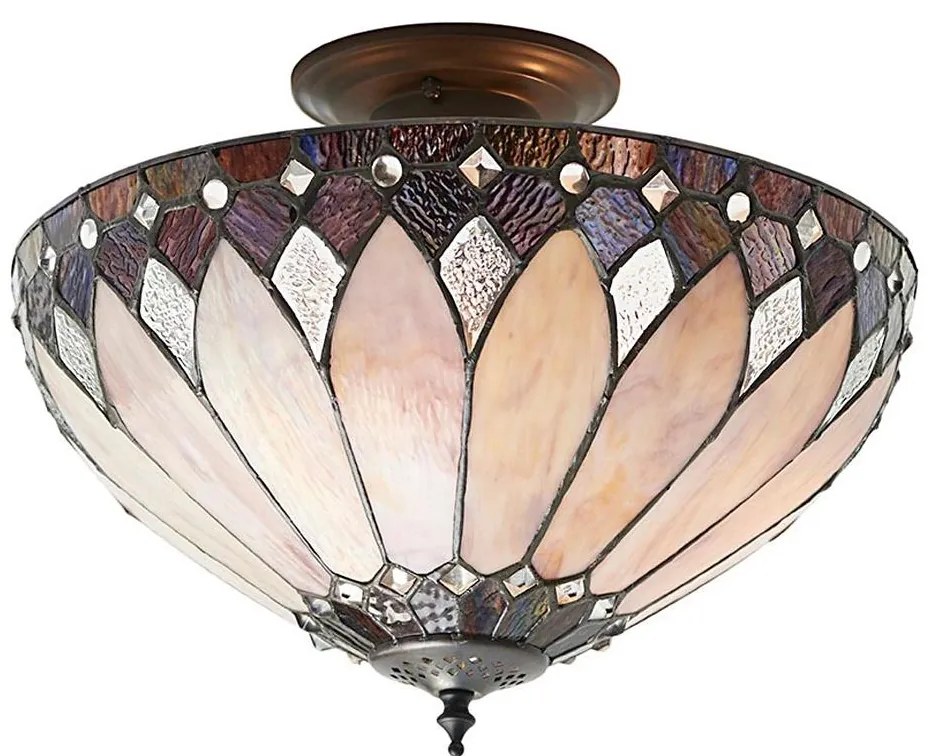 Endon 63978 - Przysufitowy żyrandol Tiffany BROOKLYN 3xE27/60W/230V śr. 40 cm