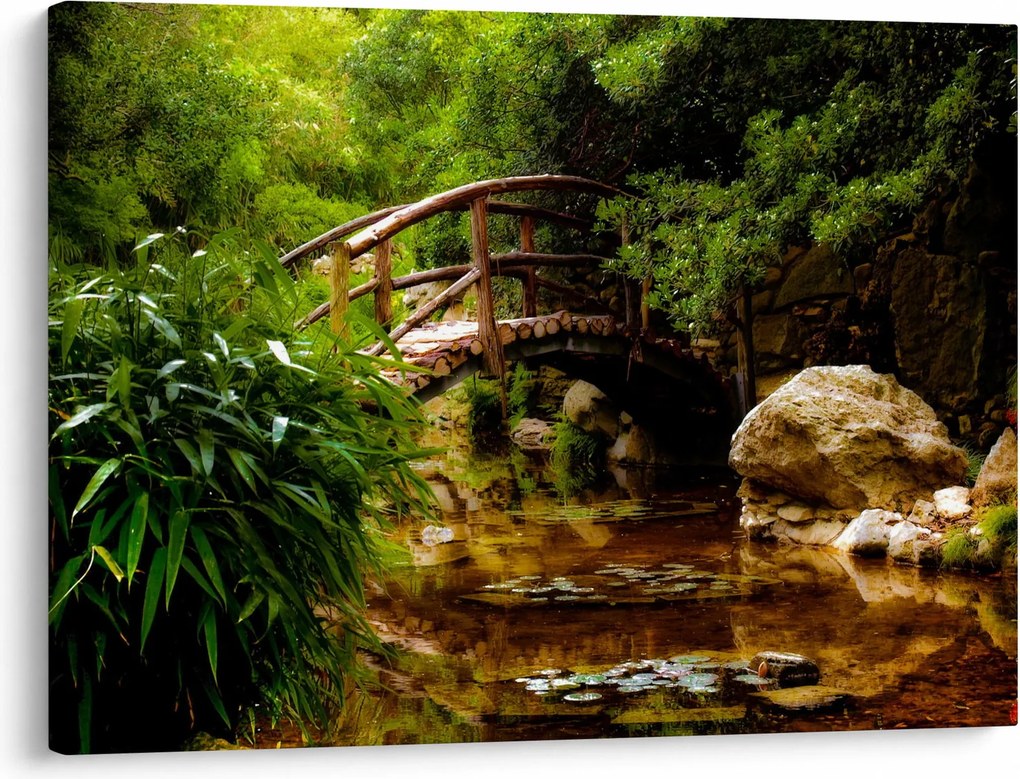 Obraz - Most nad rzeką (70x50 cm)