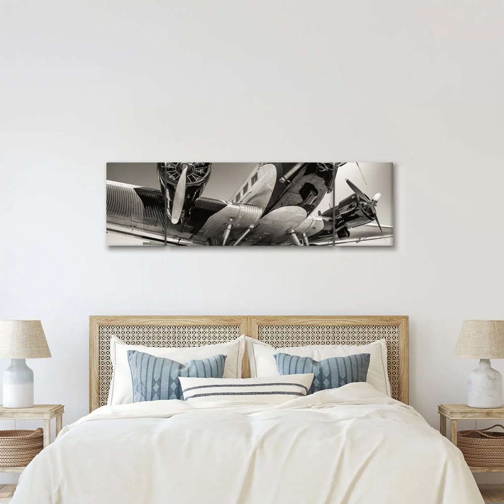 Obraz - Historyczne samoloty (170x50 cm)