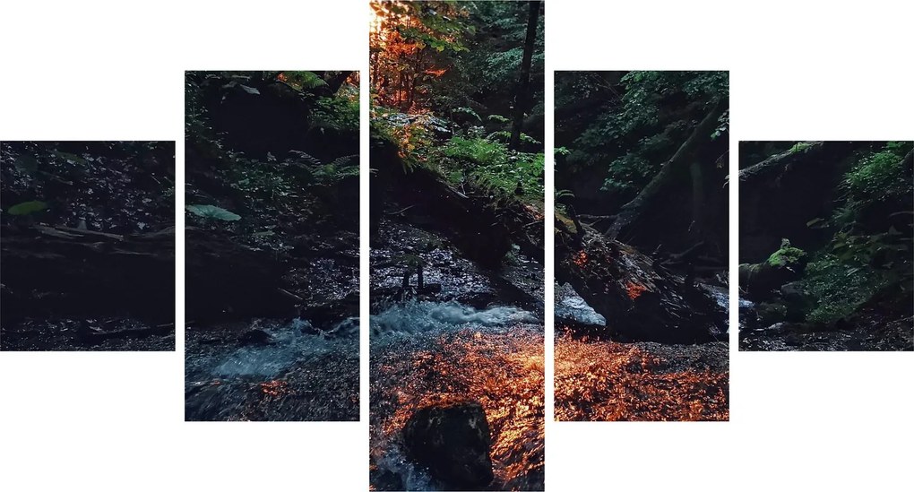 Obraz górskiej rzeki (125x70 cm)
