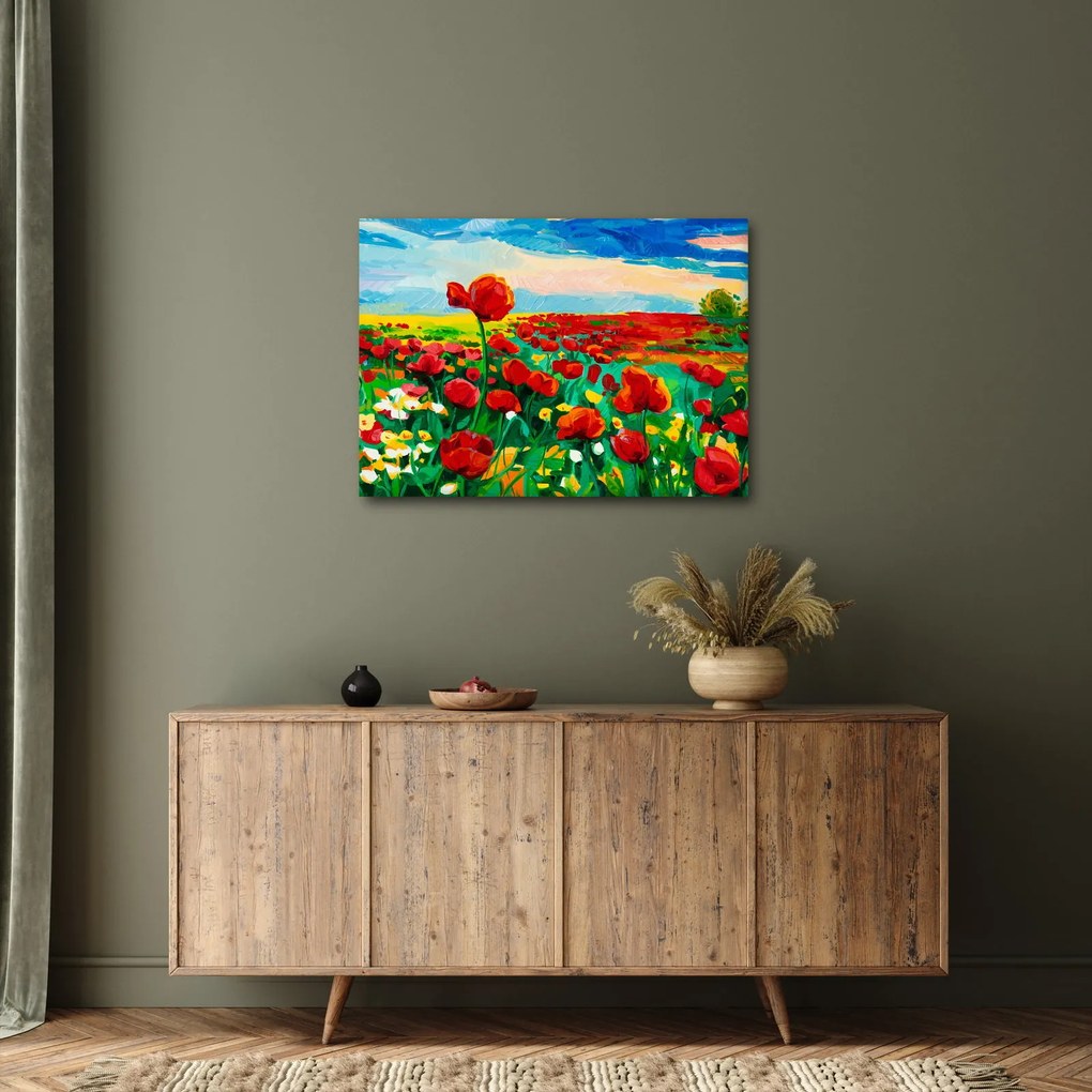 Obraz pola z makami (70x50 cm)