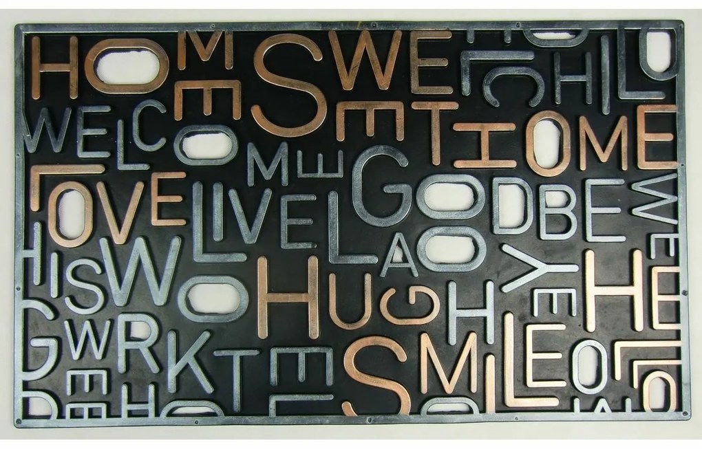 Wycieraczka gumowa Litery, 47 x 75 cm