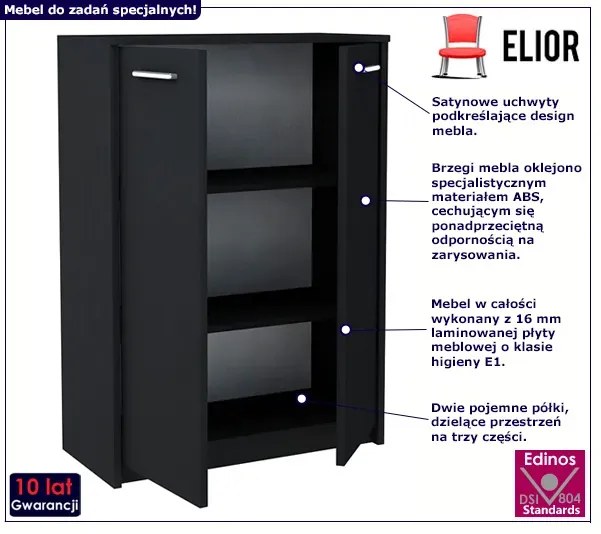Czarna komoda do salonu G3-H61