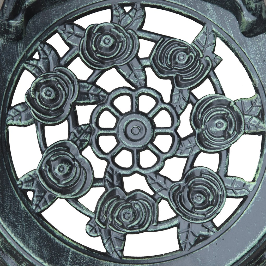 Outsunny Zestaw Bistro Ogrodowy 3-częściowy Aluminiowy Antyczny Zielony | Aosom PL