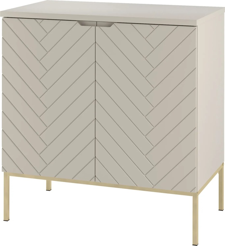 Szafka pod umywalkę nablatową Aspen 08, cashmere/złoty, 80 cm - zestaw 1