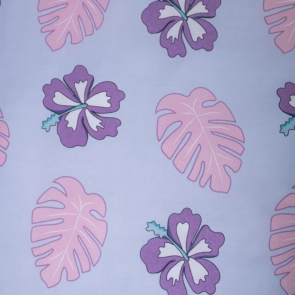 Niebieska/fioletowa bawełniana pościel dziecięca jednoosobowa 140x200 cm Lilo and Stitch "Cute" – Jerry Fabrics