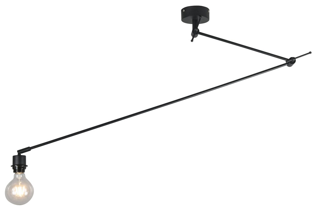 Nowoczesna lampa wisząca czarna bez klosza - Blitz Nowoczesny Oswietlenie wewnetrzne