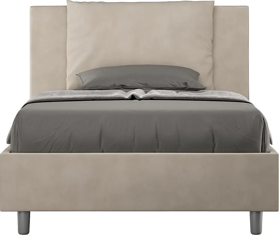 Łóżko bez stelaża tapicerowane 120x210 microfibra piaskowy Antea