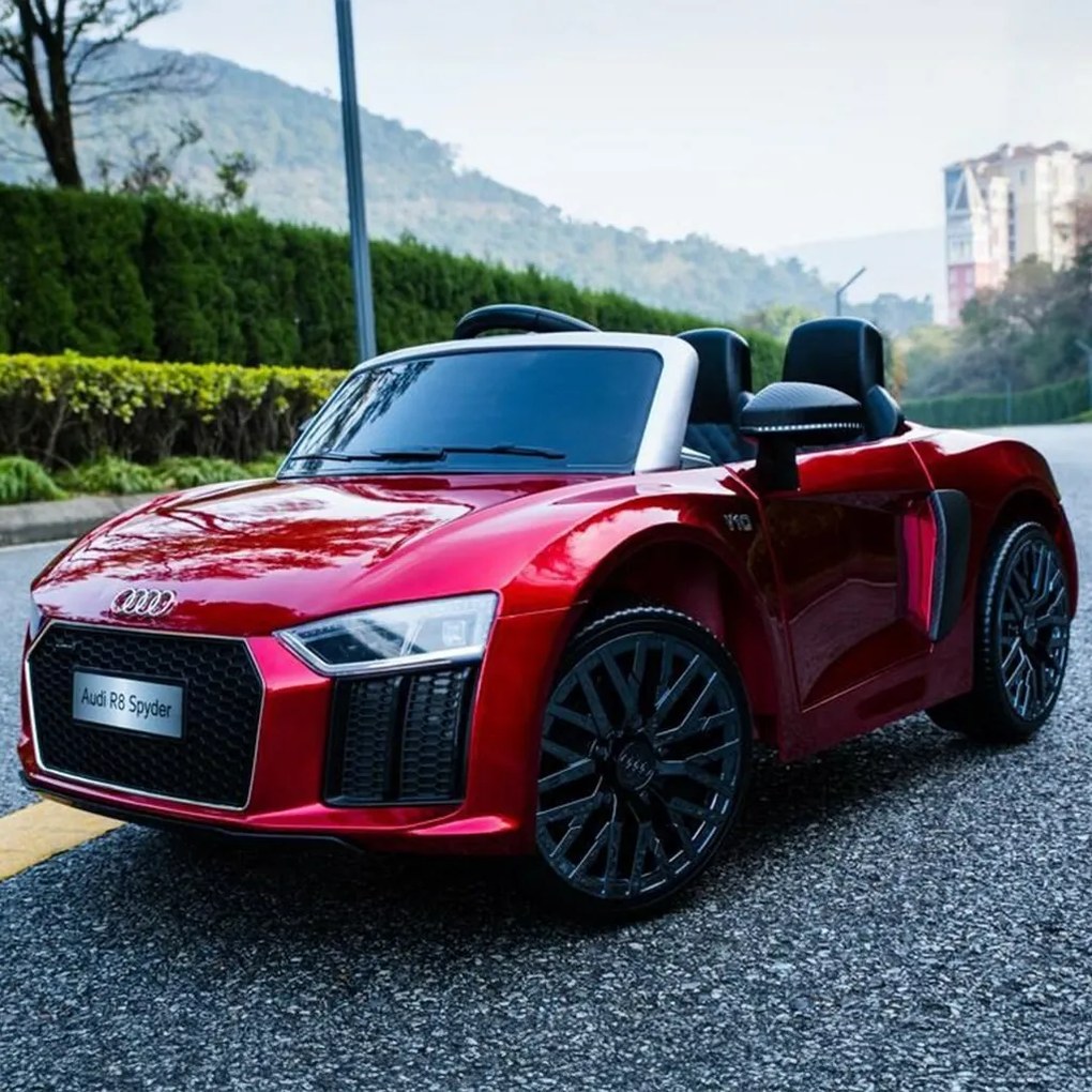 Baby Mix Samochód elektryczny dla dzieci Audi R8 Spyder Maxi, czerwony