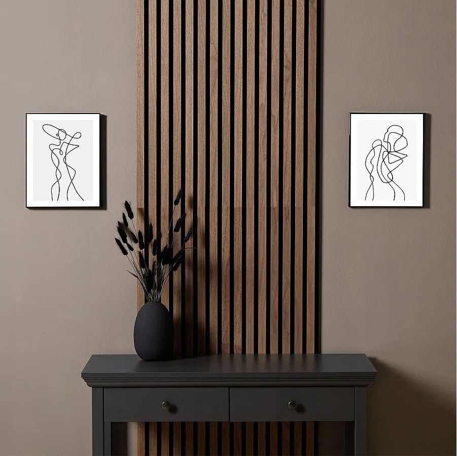 Panel ścienny 60x120x2,5 cm brązowy panel akustyczny dźwiękochłonny