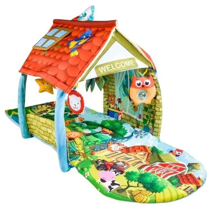 Lionelo - Kocyk dziecięcy do zabawy z domkiem AGNES PLUS