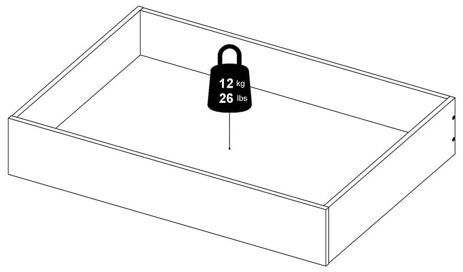 Białe szuflady pod łóżko zestaw 2 szt. 90x190/140x190 cm Naia – Tvilum