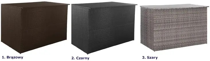 Szara rattanowa skrzynia ogrodowa P7-P85