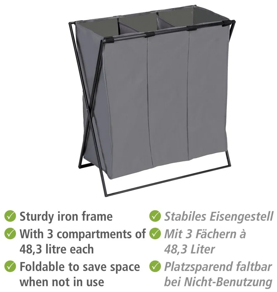 Tekstylny kosz na pranie 145 l Trio – Wenko
