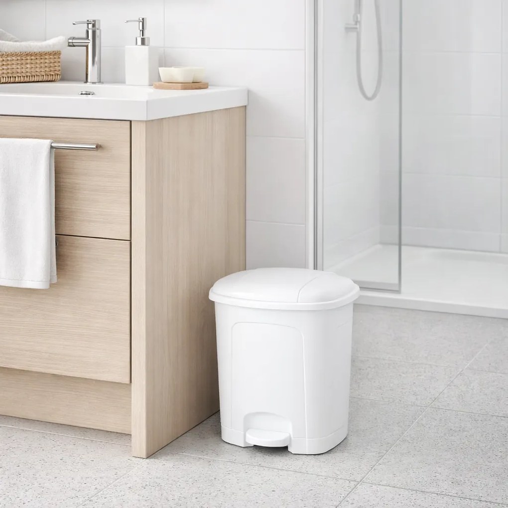 Orion Kosz na śmieci z pedałem 5,5 l, biały