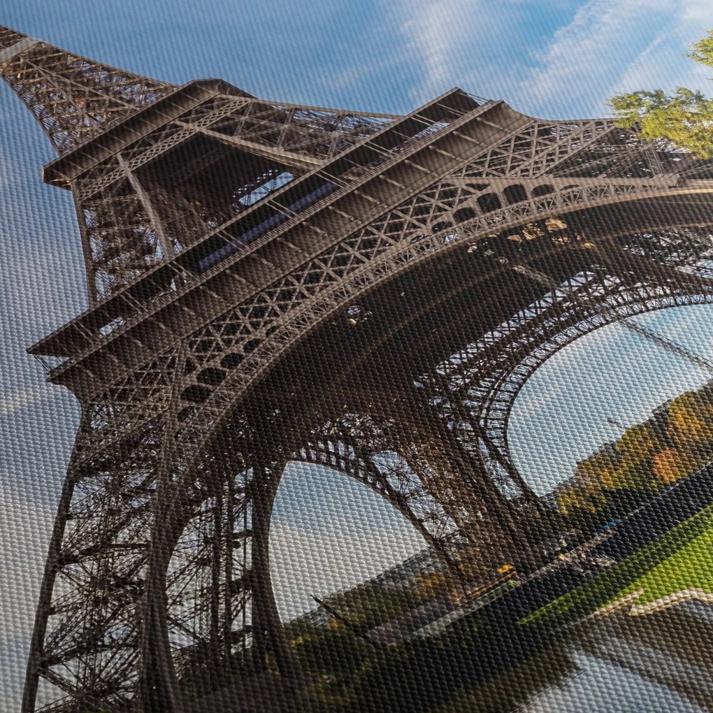 Obraz - Kolorowa wieża Eiffla (125x70 cm)