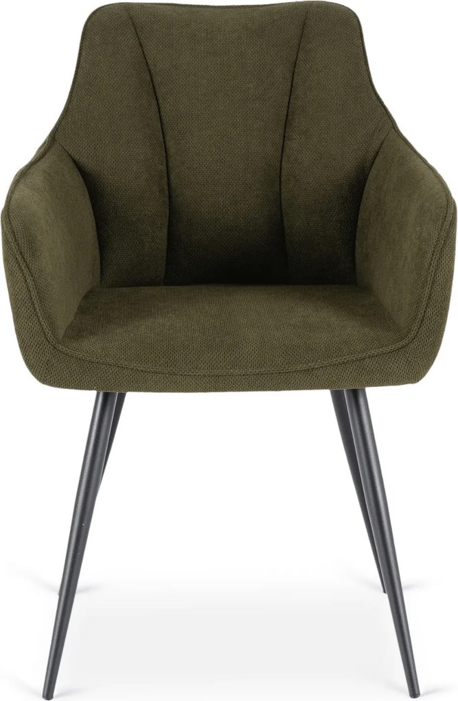 Krzesło Tapicerowane do Salonu NAWARA Zielone Nowoczesne