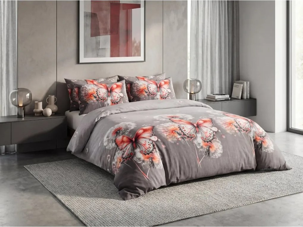 PrzytulneMieszkanie.pl PrzytulneMieszkanie.pl Pościel z mikrofibry FLARISSE szara Rozmiar pościeli: 70 x 80 cm | 140 x 200 cm