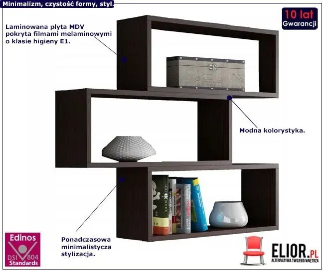 Półka wisząca wenge L9-D63