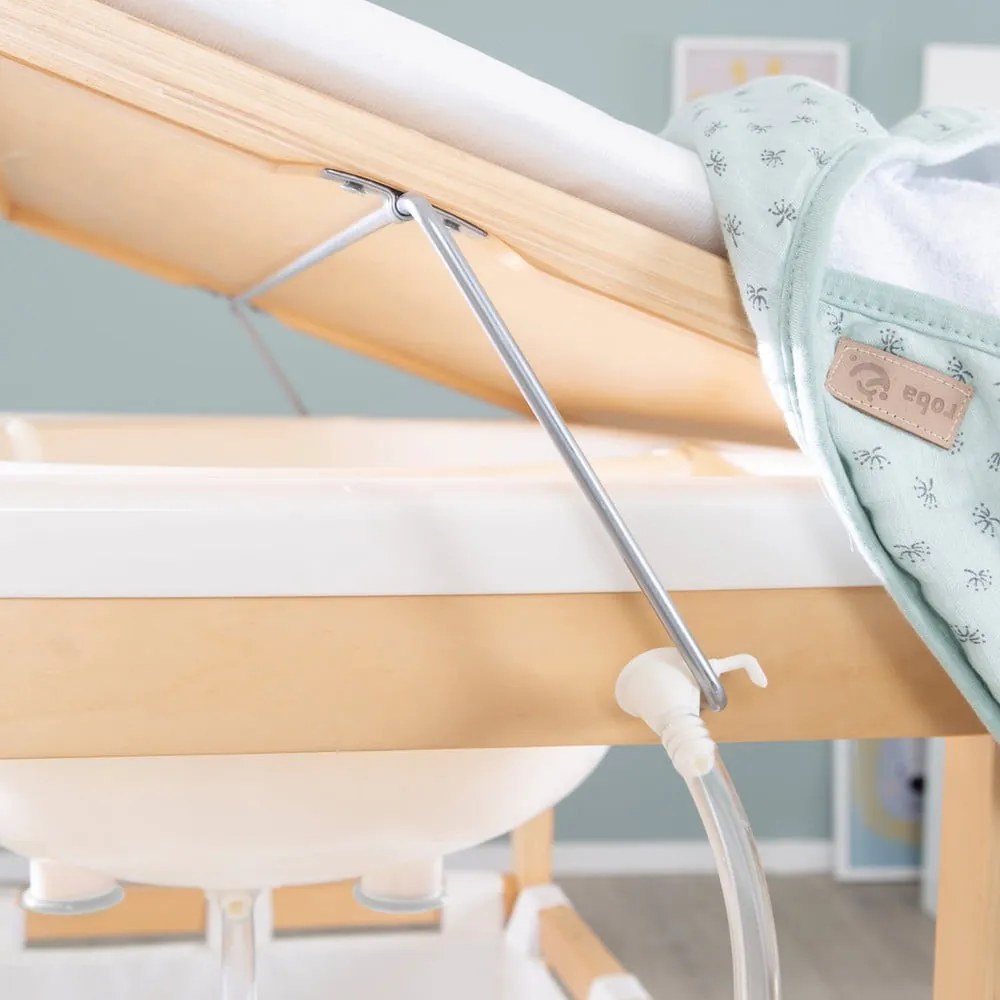 Biało-naturalny przewijak w dekorze brzozy Baby Pool – Roba
