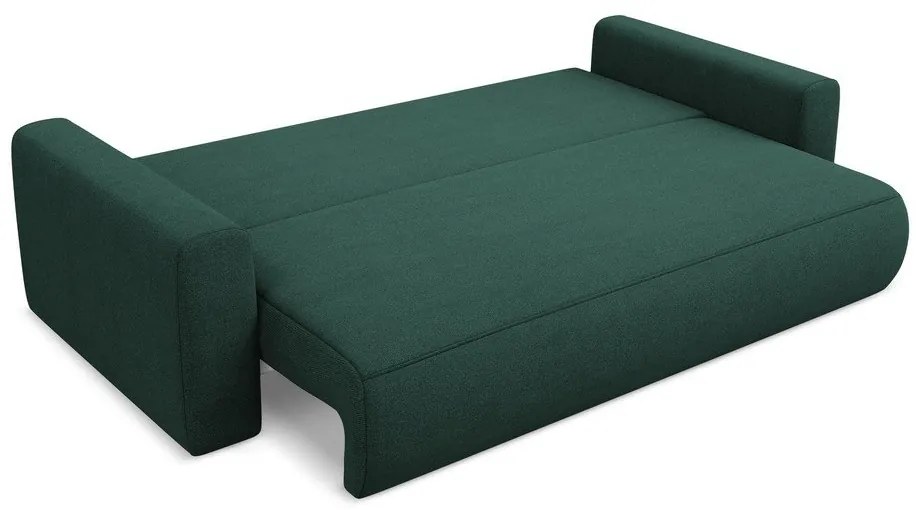Zielona rozkładana/ze schowkiem sofa 238 cm Kapua – Makamii